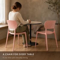 Chaise de salle à manger contemporaine en polypropylène empilable et durable pour la maison, le bureau et l'appartement
