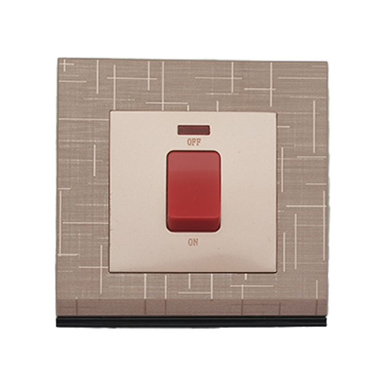 VNX Top Quality Gold Panel Push Button Pc Gang Electric Power on off Switch 250V 45A 1 Gang 1 Way Switch