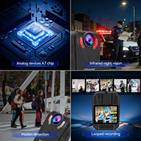 Cámara Corporal CAMMHD C10, Grabación HD 1080P, Visión Nocturna, 8 Horas de Duración de la Batería, Uso en el Pecho, para Hacienda, Banco, Hospital, Aeropuerto (16 GB)