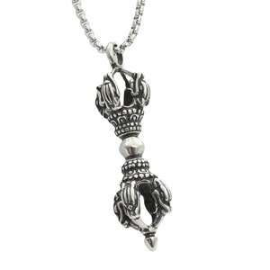 yunnique <b>Titanium</b> Steel Vajra Pendant Spike Retro Geometric Men's Necklace Stainless Steel Fashion Jewelry - Product Image 4