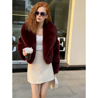 Veste en fausse fourrure pour femme, automne-hiver, épaisse, chaude, courte