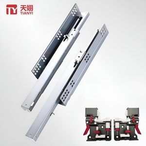 สไลด์ลิ้นชักฐานแบบซ่อนนุ่มแบบกดเปิดพร้อมที่จับลิ้นชัก - Product Image 1