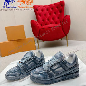 Chaussures de sport décontractées de luxe pour hommes, style couple tendance, en cuir véritable, baskets de marche et de course - Product Image 3