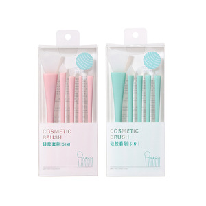 Lmltop-Juego de brochas de maquillaje de silicona, 5 piezas, para mascarilla facial, labios, sombra de ojos, delineador de ojos, para cuidado de belleza, D0891 - Product Image 4