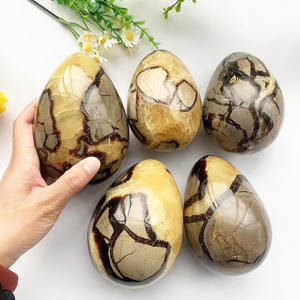 새로운 도착 자연 석영 재스퍼 대형 separium 계란 손 조각 판매 - Product Image 1