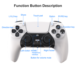 GAMINJA Factory Supplier Game <b>Controller</b> <b>With</b> High-performance Hall-effect Joystick 3rd Party Gamepad for PS5 Support OEM/ODM P5 - Product Image 2