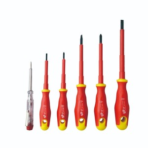5 Piece Insulated <b>Screwdriver</b> <b>Set</b> With Voltage Tester For Electrical Work - Product Image 1