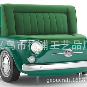 Custom Car <b>Sofa</b> Pu Leather Antique Design Midcentury Style Bar Furniture Home Bar <b>Floor</b> Mount - Product Image 1