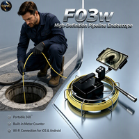 Endoscope portable haute définition FORBEST F03W avec compteur intégré, garantie 1 an pour la détection de canalisations souterraines