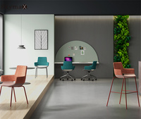 Chaise de bar Skymax avec renfort en acier Chaise de salon d'intérieur Chaise longue simple Table console avec chaise d'appoint
