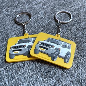 Porte-clés en silicone personnalisé avec logo, sublimation 2D 3D, plastique coloré, promotion, caoutchouc souple PVC - Product Image 5