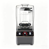 Mixeur professionnel de smoothies en gros avec panneau tactile et couvercle insonorisé, machine à jus grande capacité pour usage commercial et domestique