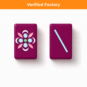 Juego de Mahjong de <span class=keywords><strong>Terciopelo</strong></span> Color Ciruela, Fichas Acrílicas Blancas con Cara Morada, 166 Piezas, Personalizable, Listo para OEM - Product Image 2