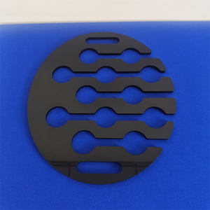 Đen Perspex Acrylic Sáo Sáo Sáo Phục Vụ Khay Rượu Vang Ly Rượu Sáo Sáo Treo Khay Với Xử Lý - Product Image 5