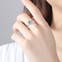 925 argent Sterling marguerite fleur coccinelle abeille pouce bague à la mode bijoux de mode pour les fêtes anniversaires plaqué rhodium