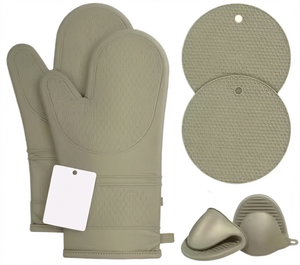Juego de Guantes de Silicona Resistentes al Calor para Horno, Guantes Antideslizantes para Hornear y Protectores de Ollas, Utensilios de Cocina para Barbacoa - Product Image 1