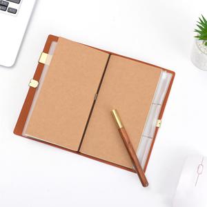 Custom Embossed Logo PU Leather Journal Notebook Gift Set <b>A6</b> Hardcover Office Notebooks for Business Travel <b>Diary</b> Corporate Gift - Product Image 3
