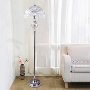 Moderna lampada da terra in cristallo K9 con interruttore a pedale, finitura cromata-<span class=keywords><strong>per</strong></span> soggiorno, camera da letto - Product Image 5