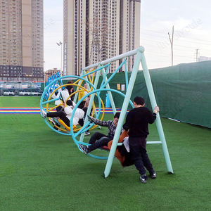 स्कूल और शॉपिंग मॉल के लिए प्लेग्राउंड आउटडोर/इनडोर स्टील स्विंग गैर-संचालित 4-व्यक्ति क्षमता का उपयोग करते हैं - Product Image 3