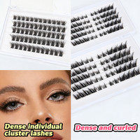 Faux cils 30D/40D/80D, cils 5D volumineux, segmentés, épais, bouclés et frisés