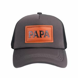 High Quality 6-Panel 112 Cap Style Structured Mesh Trucker Hat Leather <b>Patch</b> Logo Retro Theme Portable Gravure Printed for Gifts - Product Image 6
