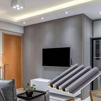 Panneaux décoratifs en WPC pour murs intérieurs, panneaux muraux en WPC, panneaux de plafond avec rainures sur la surface murale, panneaux muraux 3D