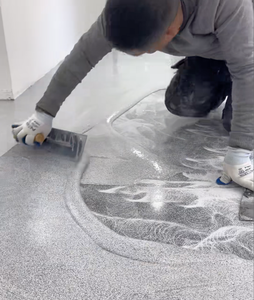 Pintura Epóxica Autonivelante para Pisos con Arena de Color y Absorción de Impactos, con Microgránulos Antideslizantes, Resina Epóxica Segura para Personas Mayores - Product Image 2
