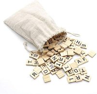 Nouveau jeu de société Scrabble en bois original A-Z 2026 pour enfants – Idéal comme cadeau