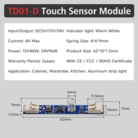 Module de capteur tactile capacitif intelligent pour profilé LED linéaire 4A, lumière blanche chaude, portée de détection 0-3m, vente chaude