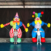 Costume de Clown Gonflable de 3,5 m avec LED, en Tissu Oxford, Marionnette de Défilé Facile à Installer pour Publicité