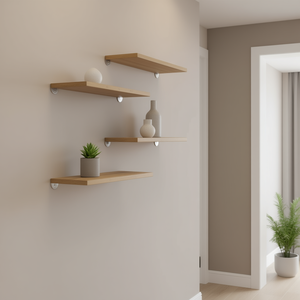Juego de 4 Estantes de Pared de Madera de Roble Sonoma, Tamaño Mediano, Duraderos, para Decoración del Hogar - Product Image 2