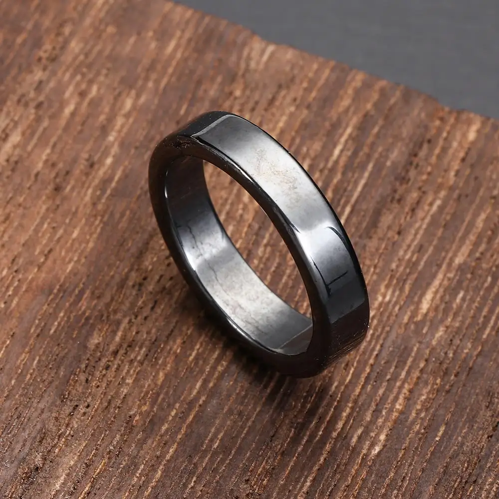 Shop Black Hematite Rings Magnetic, Smooth, and Stylish