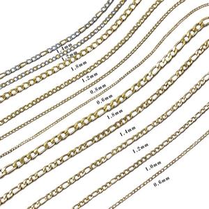 Collar de Cadena NK de Oro/Plata 18K Personalizado al por Mayor, Collar de Eslabones Figaro, Joyería de Acero Inoxidable para Hombres y Mujeres, Regalo de Boda - Product Image 2