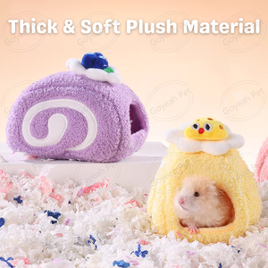 Caldo invernale a forma di torta di criceto casa morbido piccolo animale domestico letto per criceti nani siriani gerbilli - Product Image 3