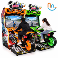 Joy2fun Simulateur de moto à monnayeur pour divertissement intérieur, jeu de course dynamique, machine de jeu d'arcade électronique de conduite