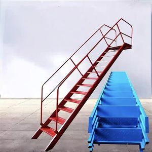 Moderne buitentrap met glazen leuning, van duurzaam aluminium, met antislip ontwerp - Product Image 3