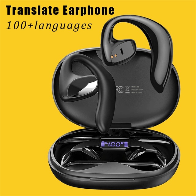 2026 New Translate Wireless Earbuds 140 Languages with BT5.3 LED Battery Indicator Semi-In-Ear Form Factor for Music & Call