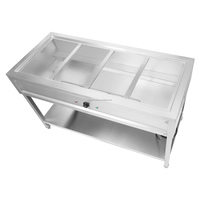 Équipement de restauration Buffet Acier inoxydable Chauffe-plats électrique commercial Bain Marie Table vapeur avec contrôle de la température
