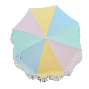<span class=keywords><strong>Parasol</strong></span> de plage vintage à franges-Parapluie en toile extra large avec imprimé floral, durable et portable pour les centres de villégiature et les jardins - Product Image 5
