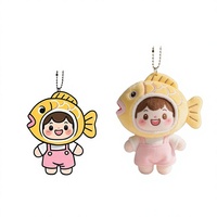 Porte-clés en peluche personnalisé, personnage de dessin animé poisson Taiyaki, breloque de sac Kawaii, cadeau pour enfants, vente en gros