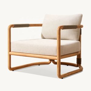Sassanid Outdoor All-weather Rope Teak Patio Muebles de jardín Hotel de lujo Muebles de exterior <span class=keywords><strong>Maro</strong></span> Solid Teak Lounge Chair - Product Image 1