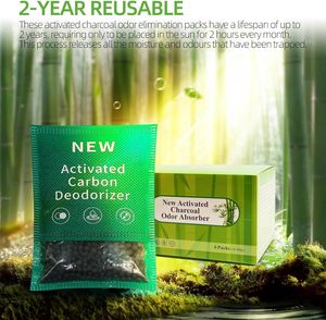 FYD Confezione da 6 Assorbitori di Odori Ecologici Riutilizzabili Durevoli al Carbone Attivo <span class=keywords><strong>Profumati</strong></span> al Limone e Lavanda per Frigorifero - Product Image 3