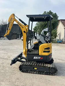 Mini-excavatrice sur chenilles Shantui SE17SR d'occasion, pelle compacte de 1,8 tonne, équipement de construction - Product Image 5