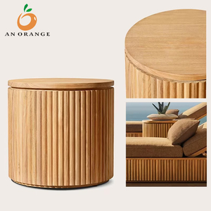 Lit double en teck de haute qualité pour hôtels, villas, jardins, chaise longue d'extérieur avec transats de piscine – Offre spéciale pour balcons et zones piscine - Product Image 6