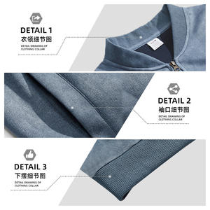 Chaqueta de Gamuza para Hombre Dongfei, Ligera, Casual, Transpirable, con Dobladillo Redondo, Estilo Europeo Americano, Chaqueta de Moda - Product Image 6