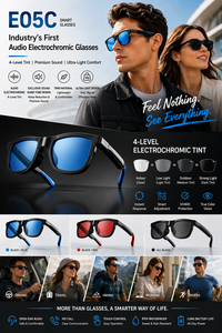 Gafas Inteligentes E05C con <span class=keywords><strong>Lentes</strong></span> Electrocrómicas de <span class=keywords><strong>4</strong></span> Niveles, TR90, 38g, BT 5.<span class=keywords><strong>4</strong></span>, Diseño de Tubo de Sonido, Reducción de Ruido, Aptas para Conducir - Product Image 4
