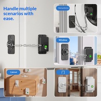 Verrou biométrique sans clé à empreinte digitale pour armoire, réfrigérateur, sécurité enfant, verrou réglable robuste pour fenêtre et porte coulissante