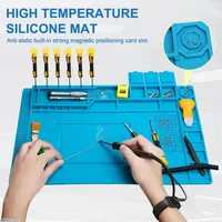 Tapis de table antistatique en silicone résistant à la chaleur, tapis isolant magnétique en silicone, kit de réparation, tapis de soudure, tapis de réparation de téléphone