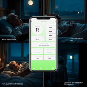 <span class=keywords><strong>Tuya</strong></span> Modern Home App Monitor, surveillance des personnes âgées, radar à ondes millimétriques 60 GHz, détecteur de respiration sécurisé, détecte le sommeil, la fréquence cardiaque, WiFi - Product Image 4