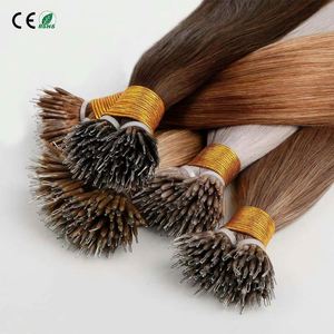 Amygirl Factory Wholesale Full Cuticle Aligned Remy Hair Extensions Micro Beads Real Human Unprocessed Virgin European Hair 12A - Product Image 1